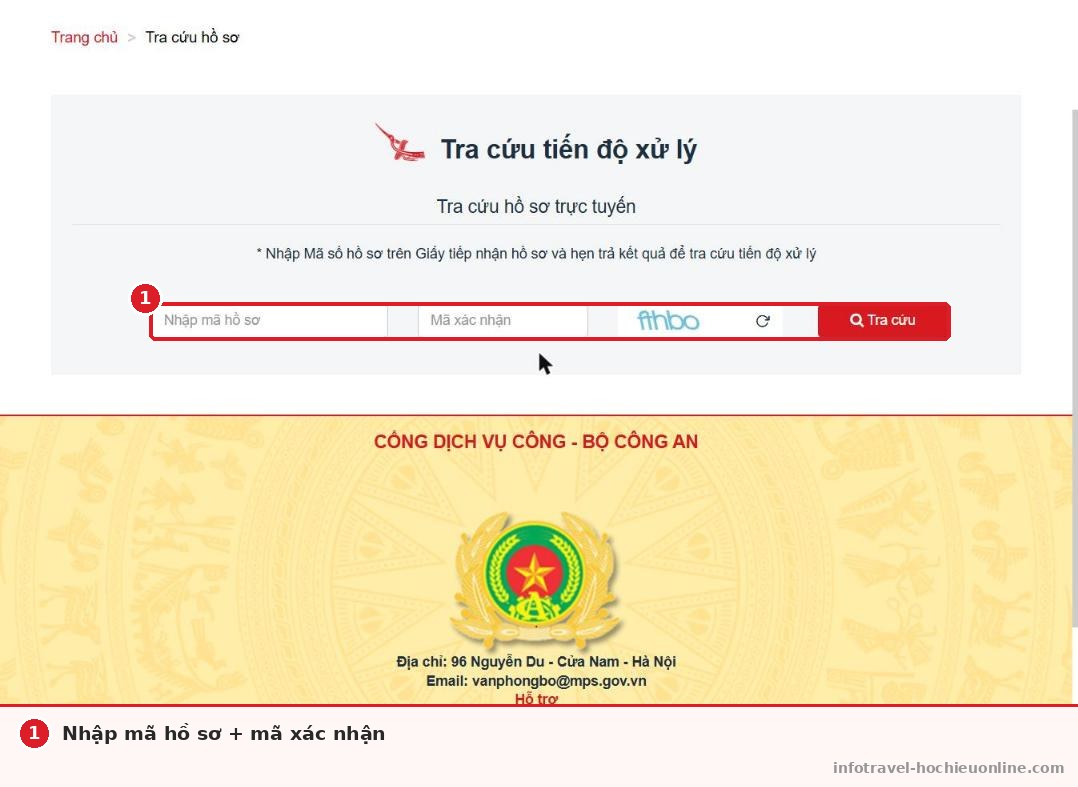 Tra cứu tiến độ hồ sơ hộ chiếu online